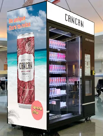 Vendor machine concept operated by Cancan as part of the company's Guerilla Marketing campaign
