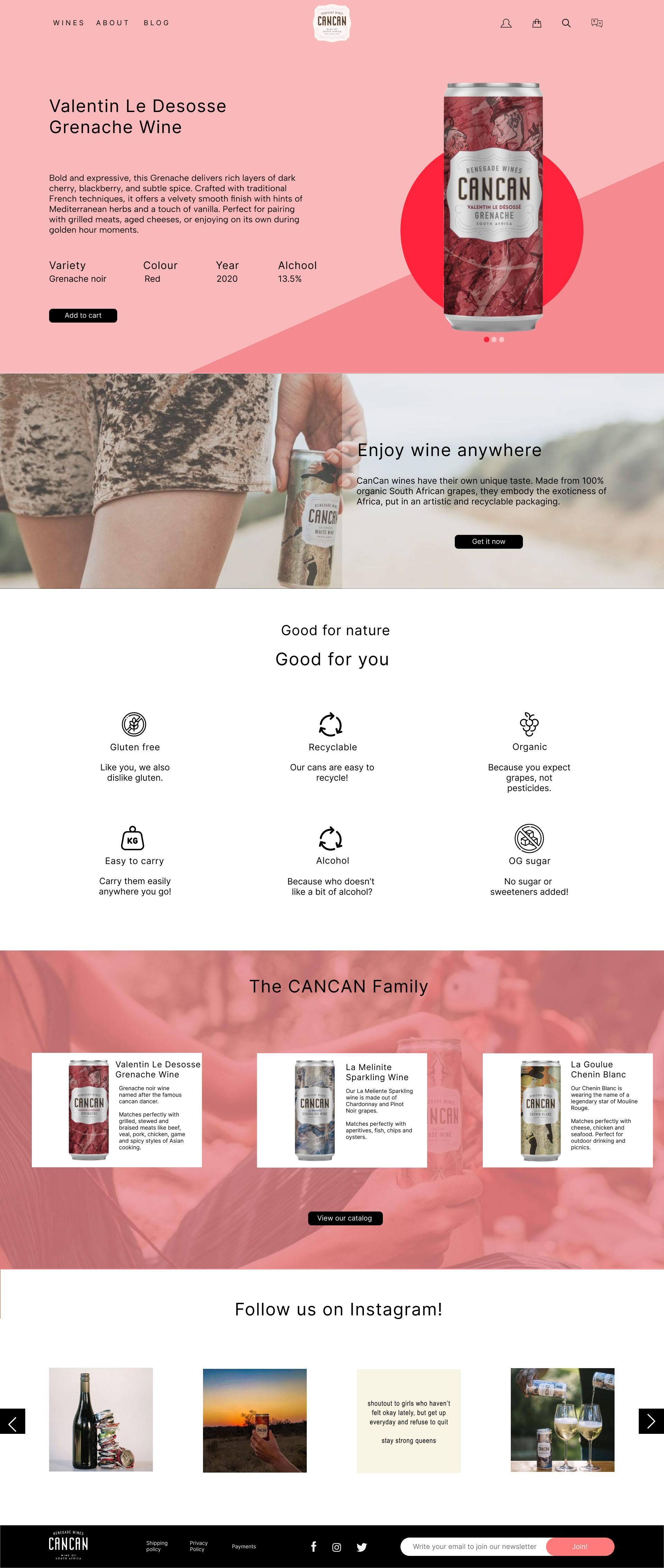CanCan wine website redesign showing mobile-responsive layout and clear call-to-action buttons
