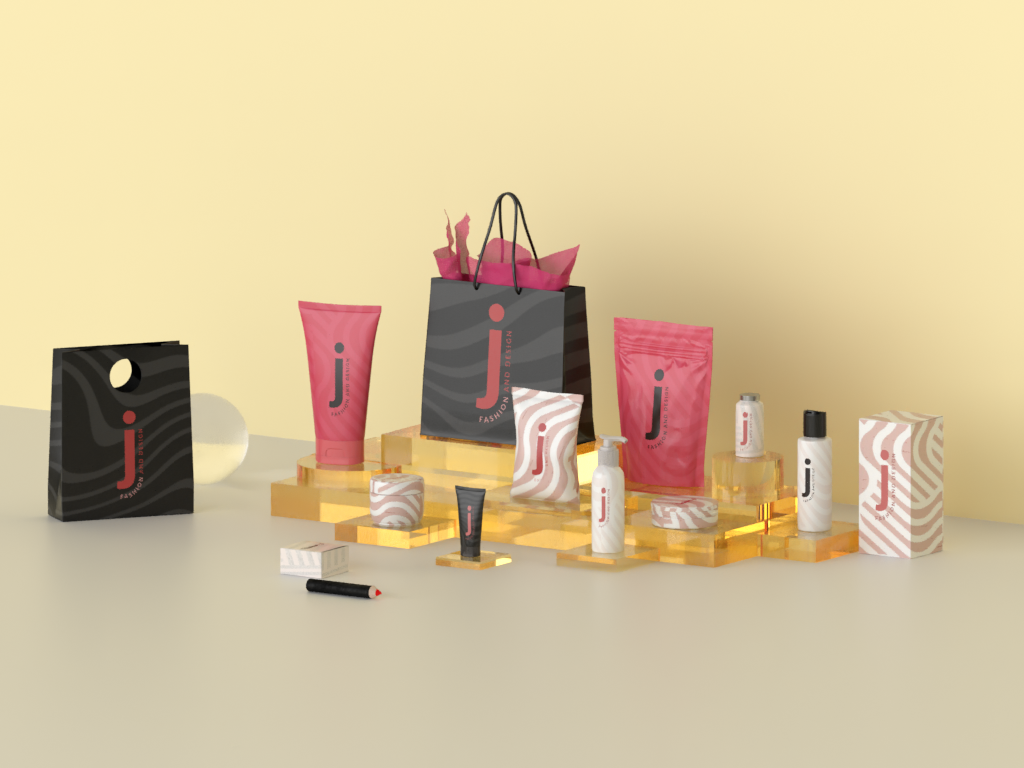 Image showing a 3D digital photoshoot of a skincare brand, created using Adobe Creative Suite, made to display the creative skills of the author.
